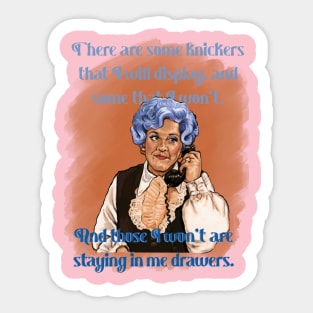 Mrs Slocombe - Drawers - Are You Being Served? Sticker